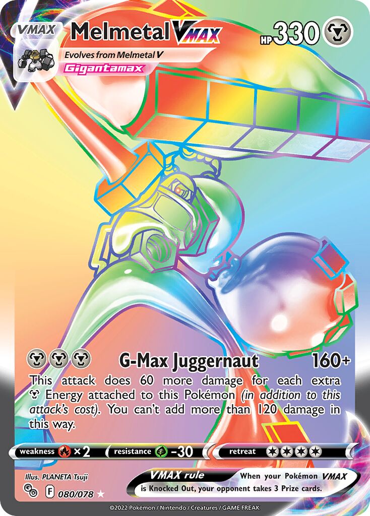 Melmetal VMAX 080/88 — Pokémon GO (English Pokémon TCG card)