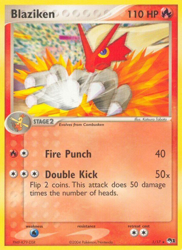 Blaziken 001/17 — POP Series 1 (English Pokémon TCG card)
