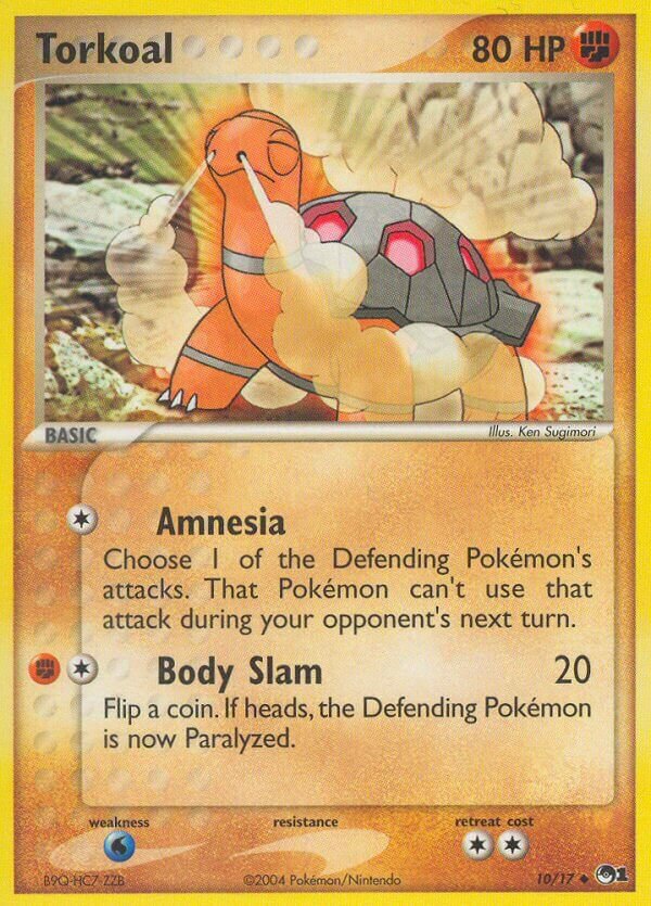 Torkoal 010/17 — POP Series 1 (English Pokémon TCG card)