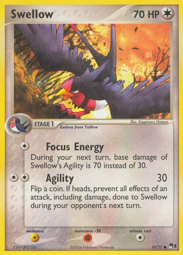 Swellow 015/17 — POP Series 1 (English Pokémon TCG card)