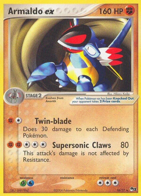 Armaldo ex 016/17 — POP Series 1 (English Pokémon TCG card)