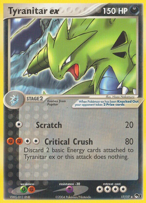 Tyranitar ex 017/17 — POP Series 1 (English Pokémon TCG card)