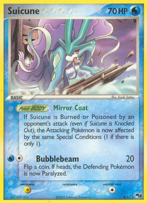 Suicune 004/17 — POP Series 2 (English Pokémon TCG card)