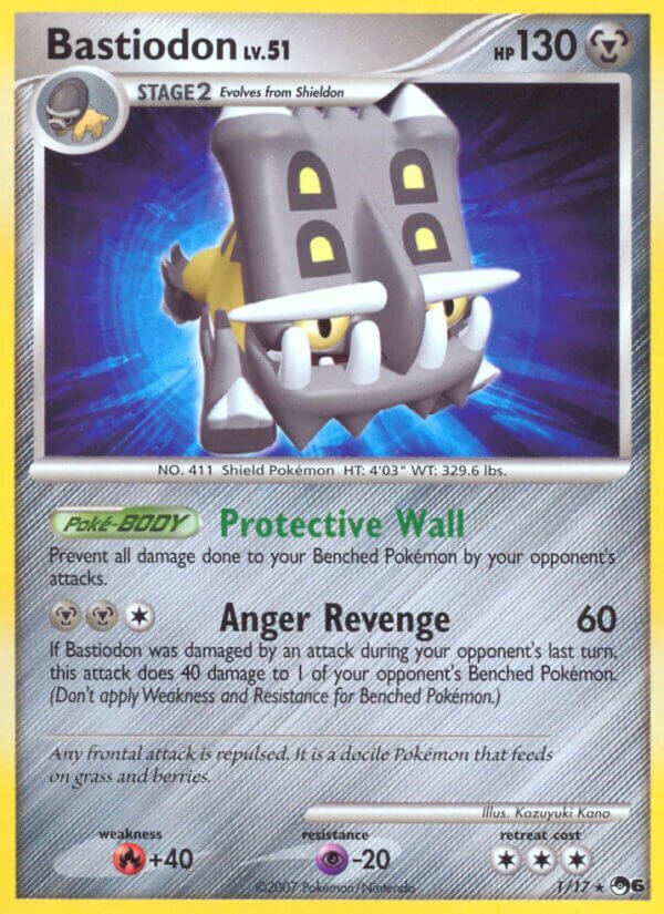 Bastiodon 001/15 — POP Series 6 (English Pokémon TCG card)