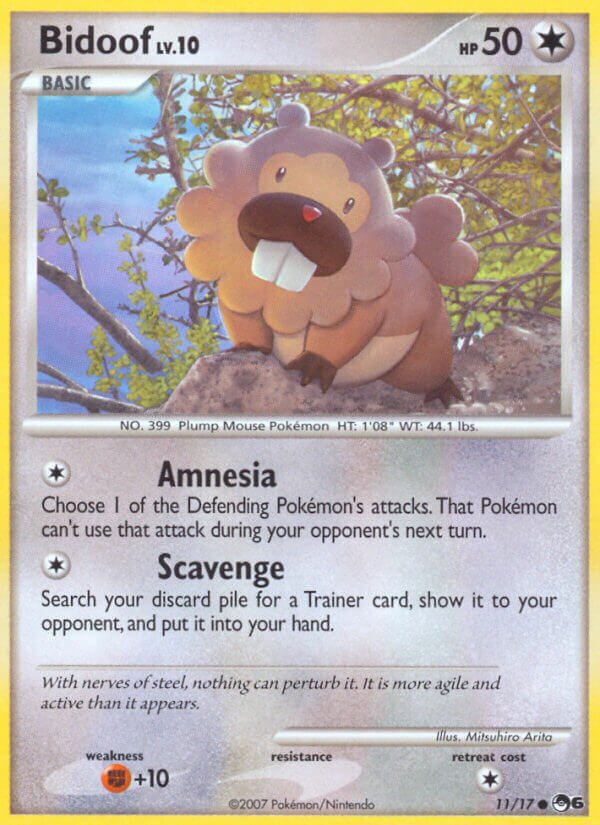 Bidoof 011/15 — POP Series 6 (English Pokémon TCG card)