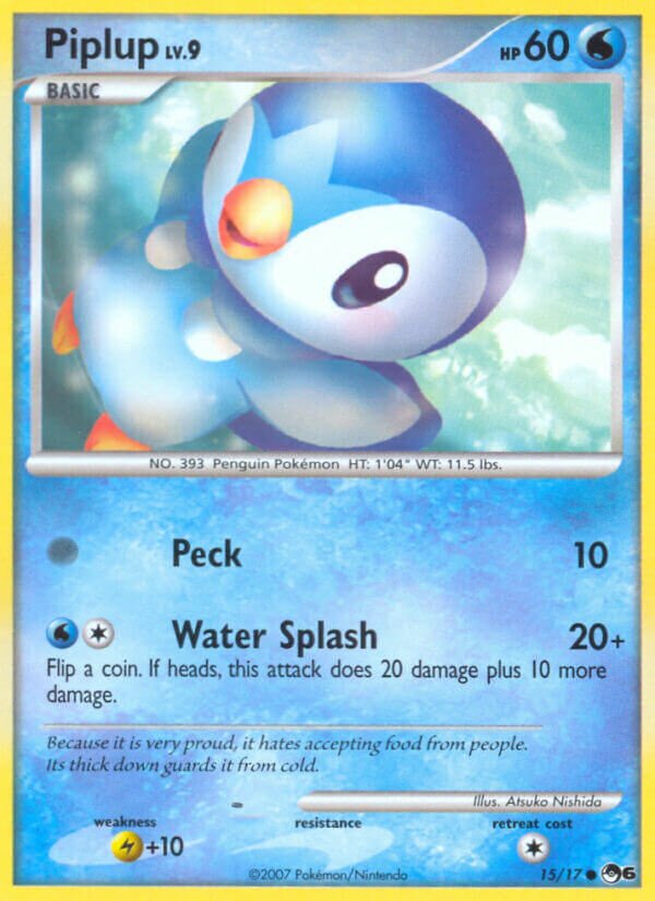 Piplup 015/15 — POP Series 6 (English Pokémon TCG card)
