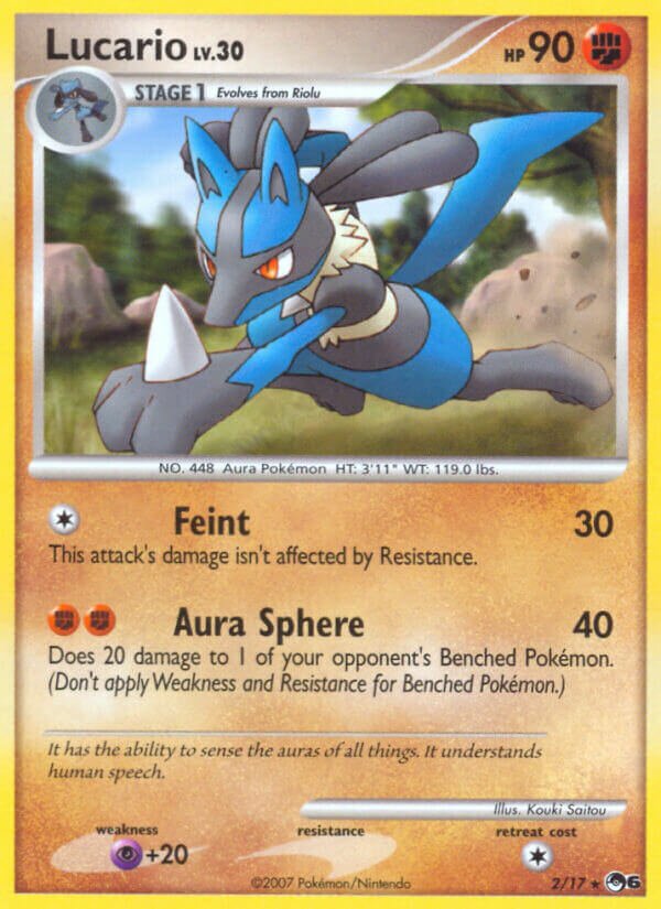 Lucario 002/15 — POP Series 6 (English Pokémon TCG card)