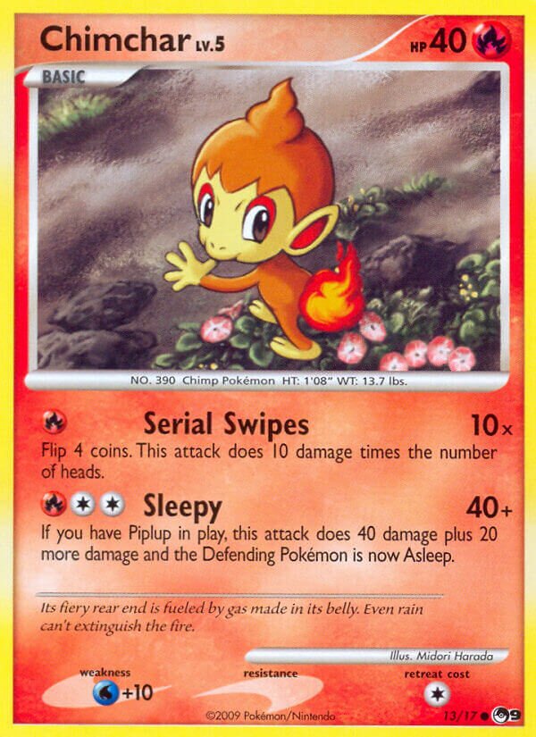 Chimchar 013/17 — POP Series 9 (English Pokémon TCG card)