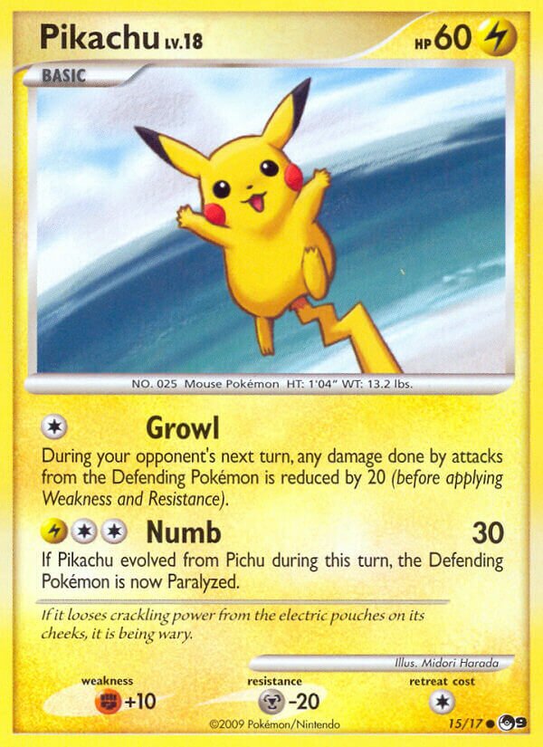 Pikachu 015/17 — POP Series 9 (English Pokémon TCG card)