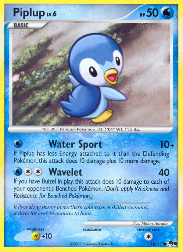 Piplup 016/17 — POP Series 9 (English Pokémon TCG card)