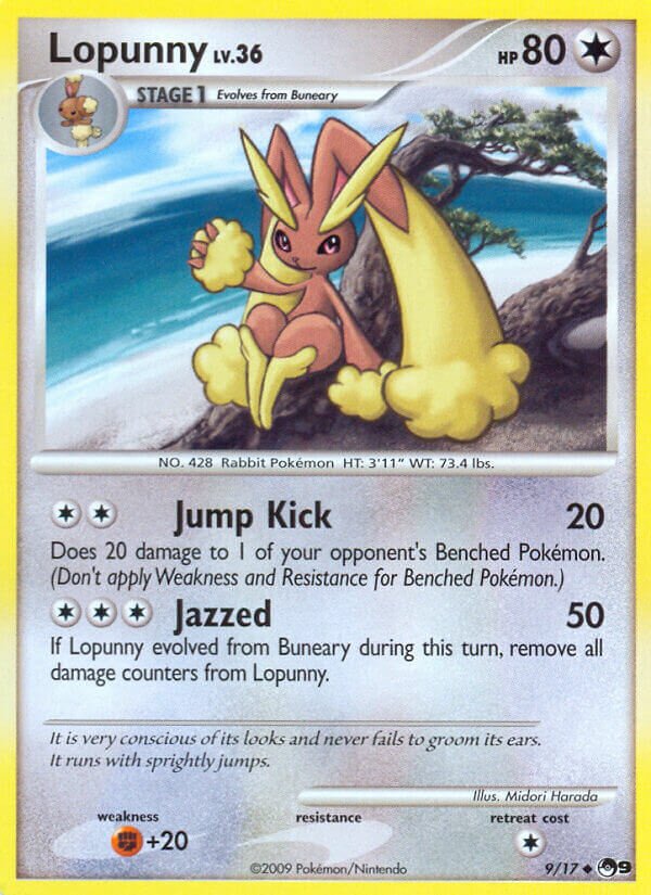 Lopunny 009/17 — POP Series 9 (English Pokémon TCG card)