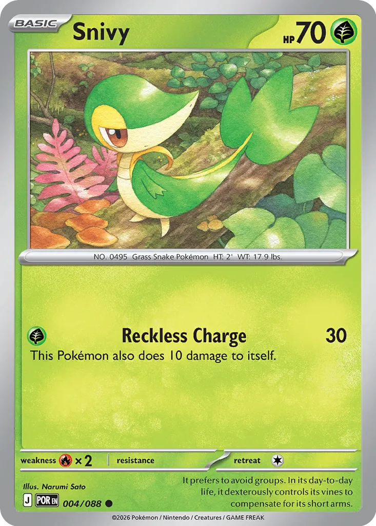 Snivy 004/124 — Perfect Order (English Pokémon TCG card)