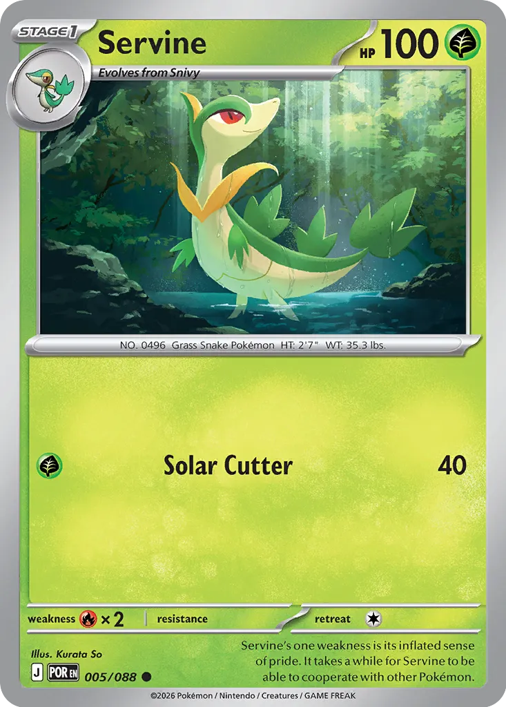 Servine 005/124 — Perfect Order (English Pokémon TCG card)