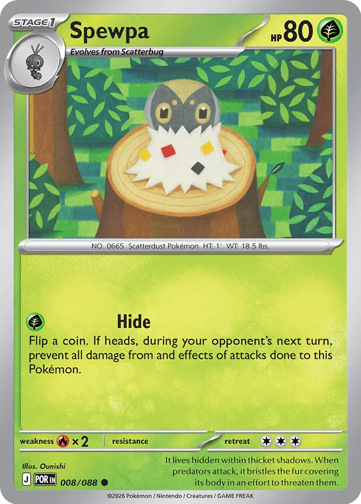 Spewpa 008/124 — Perfect Order (English Pokémon TCG card)
