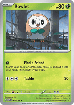Rowlet 010/088 — Perfect Order (English Pokémon TCG card)