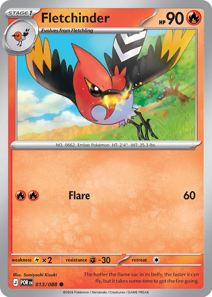 Fletchinder 013/124 — Perfect Order (English Pokémon TCG card)