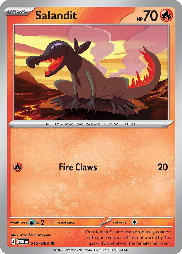 Salandit 015/124 — Perfect Order (English Pokémon TCG card)