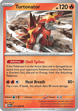 Turtonator 017/088 — Perfect Order (English Pokémon TCG card)