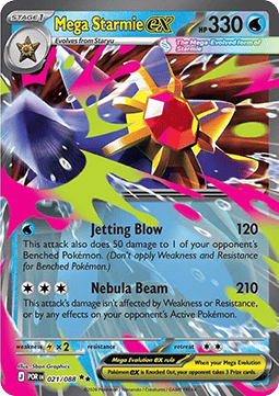 Mega Starmie ex 021/088 — Perfect Order (English Pokémon TCG card)