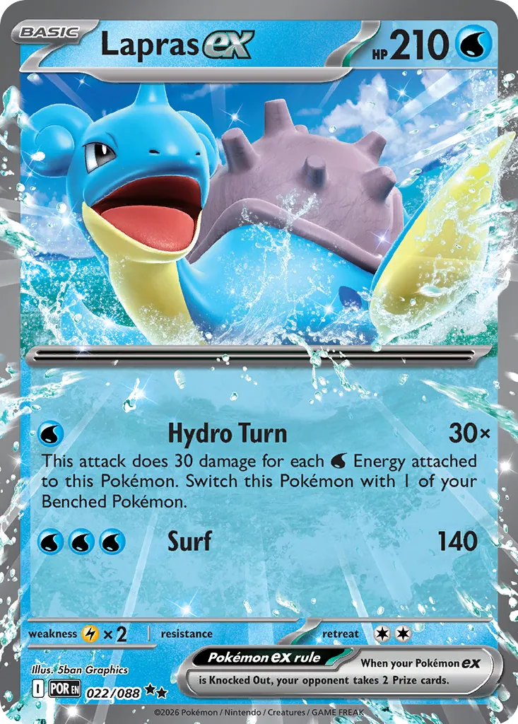 Lapras ex 022/124 — Perfect Order (English Pokémon TCG card)