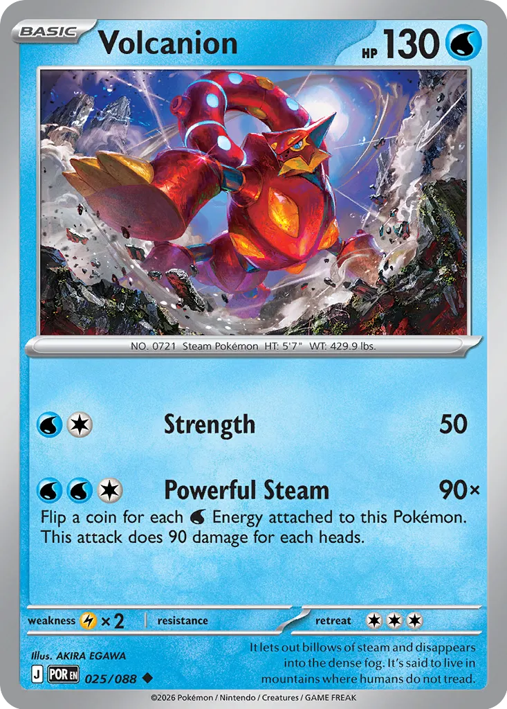 Volcanion 025/124 — Perfect Order (English Pokémon TCG card)