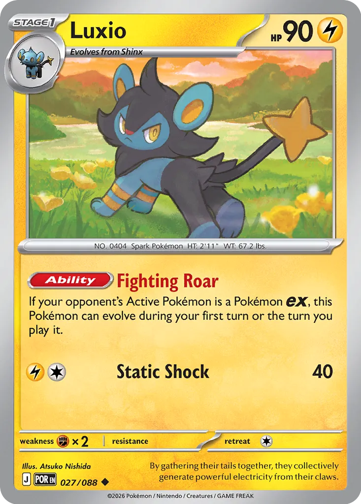 Luxio 027/124 — Perfect Order (English Pokémon TCG card)