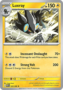 Luxray 028/088 — Perfect Order (English Pokémon TCG card)