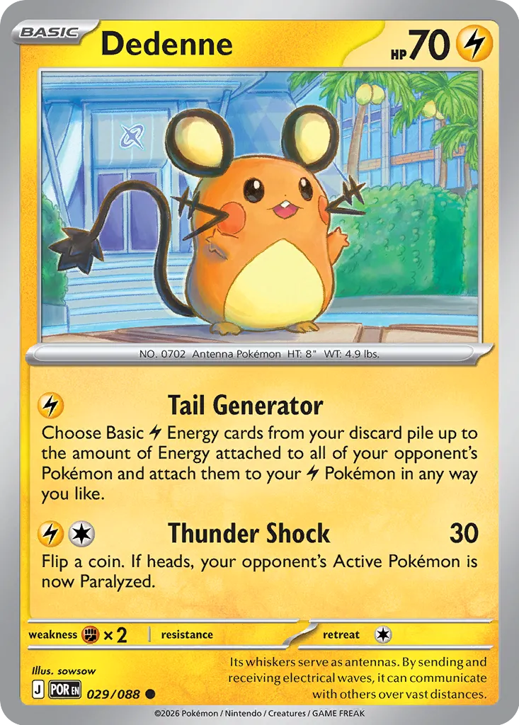 Dedenne 029/124 — Perfect Order (English Pokémon TCG card)