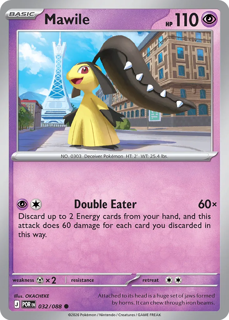 Mawile 032/124 — Perfect Order (English Pokémon TCG card)