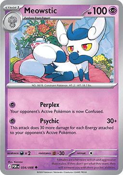 Meowstic 034/088 — Perfect Order (English Pokémon TCG card)