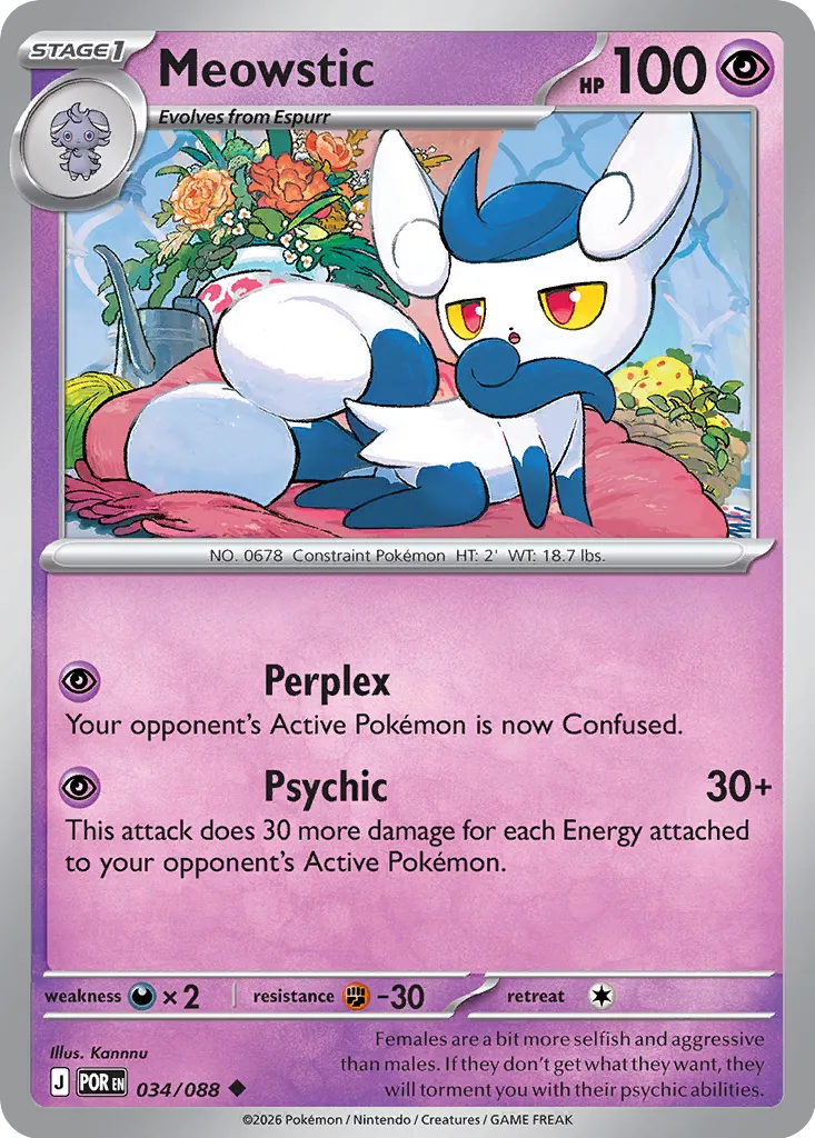 Meowstic 034/124 — Perfect Order (English Pokémon TCG card)