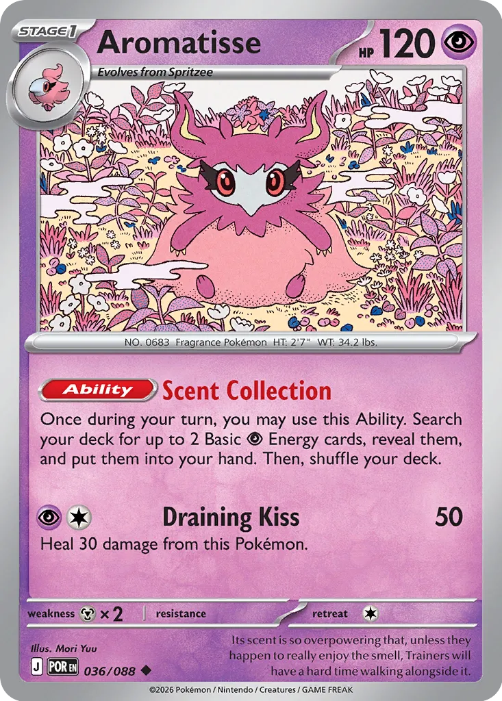 Aromatisse 036/124 — Perfect Order (English Pokémon TCG card)