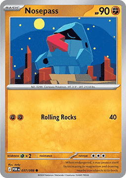 Nosepass 037/088 — Perfect Order (English Pokémon TCG card)