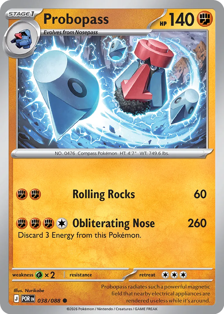 Probopass 038/124 — Perfect Order (English Pokémon TCG card)