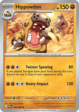Hippowdon 040/088 — Perfect Order (English Pokémon TCG card)