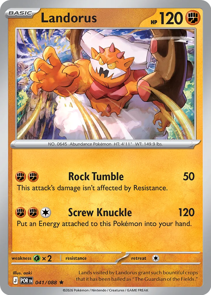 Landorus 041/124 — Perfect Order (English Pokémon TCG card)