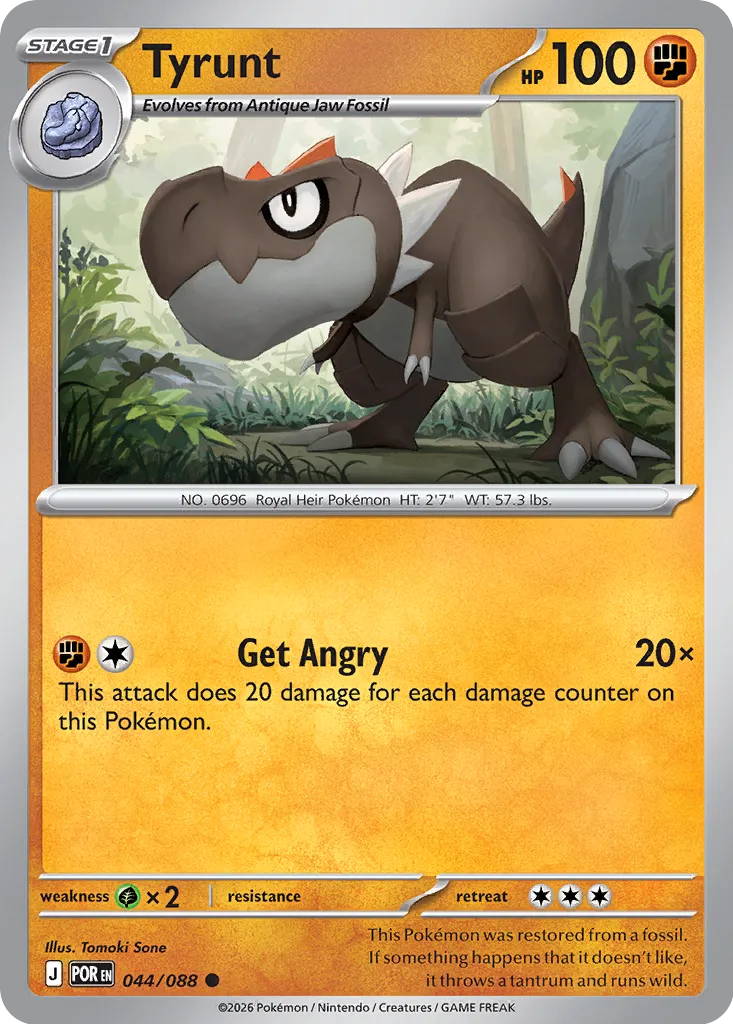 Tyrunt 044/124 — Perfect Order (English Pokémon TCG card)