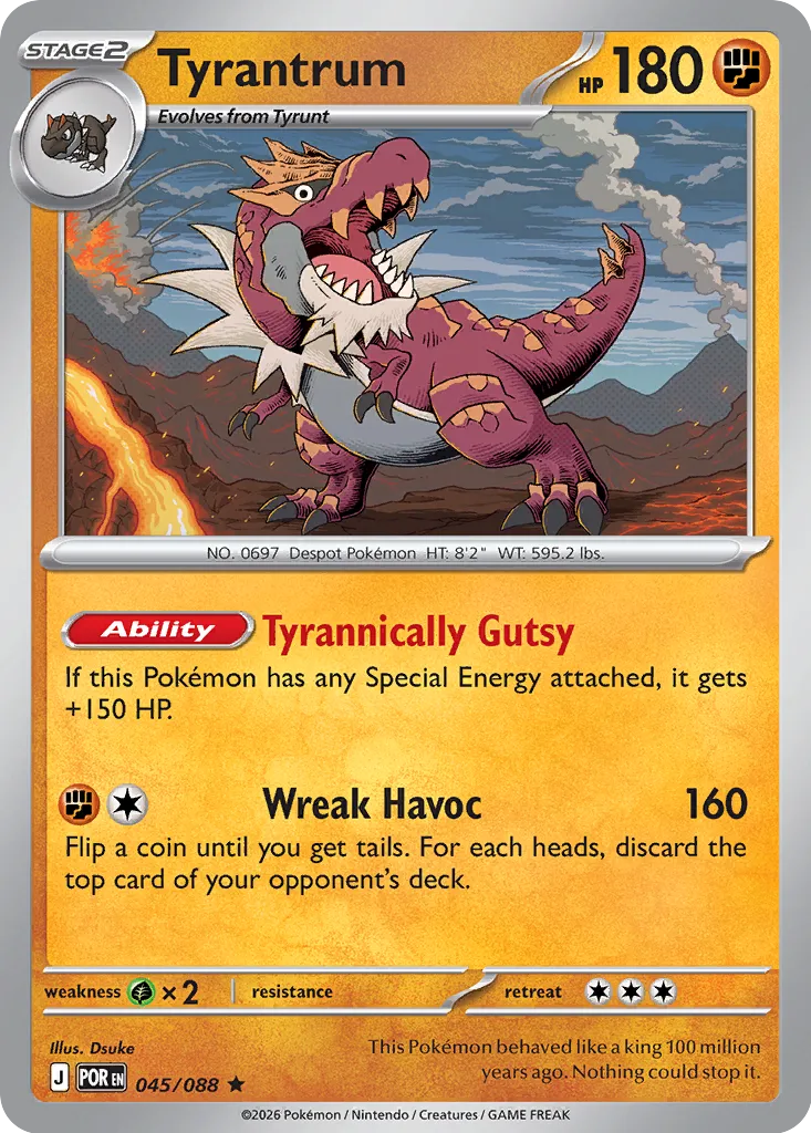 Tyrantrum 045/124 — Perfect Order (English Pokémon TCG card)