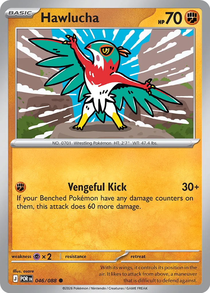 Hawlucha 046/124 — Perfect Order (English Pokémon TCG card)