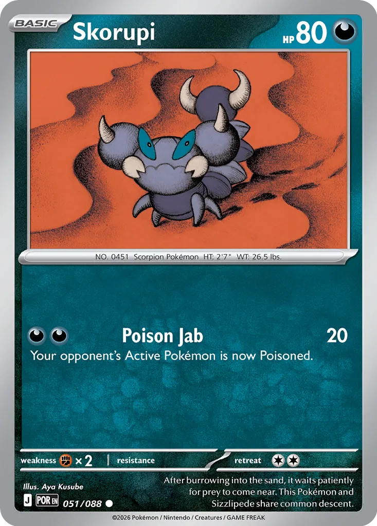 Skorupi 051/124 — Perfect Order (English Pokémon TCG card)