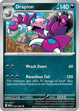 Drapion 052/088 — Perfect Order (English Pokémon TCG card)
