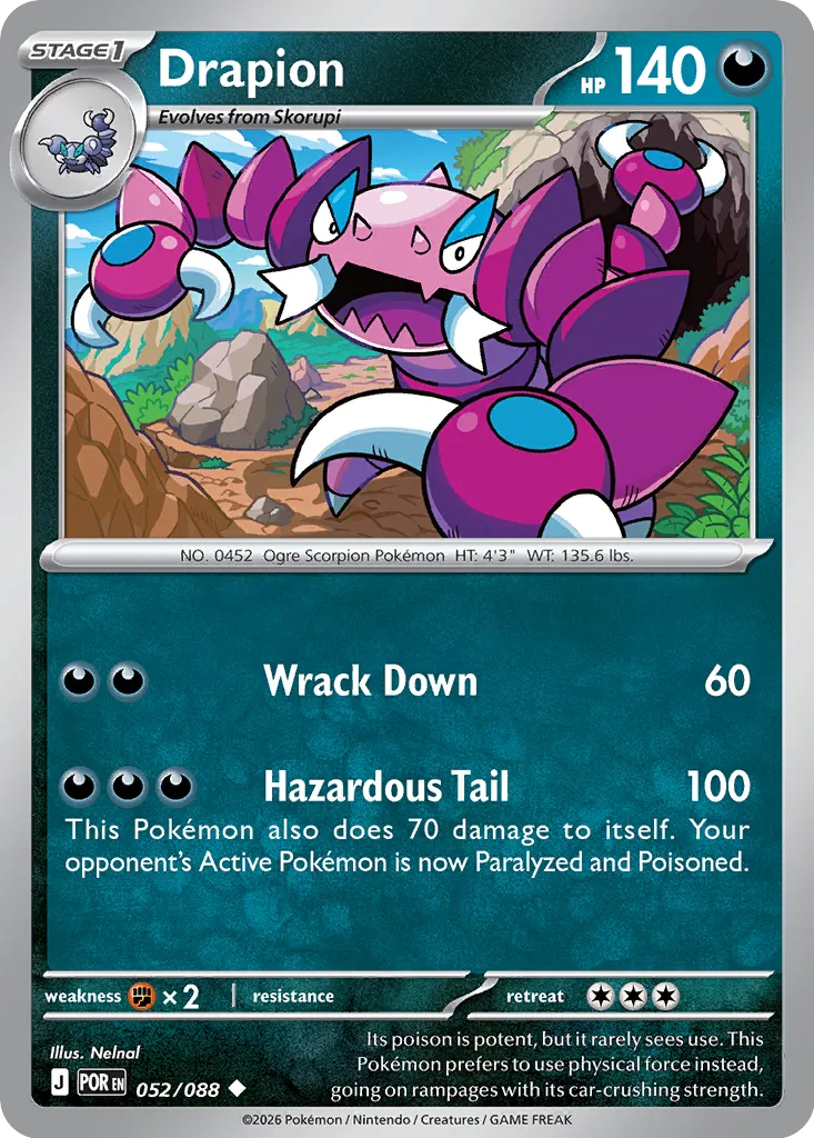 Drapion 052/124 — Perfect Order (English Pokémon TCG card)
