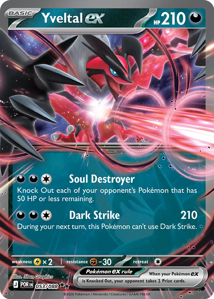 Yveltal ex 053/124 — Perfect Order (English Pokémon TCG card)