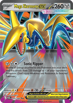 Mega Skarmory ex 055/088 — Perfect Order (English Pokémon TCG card)
