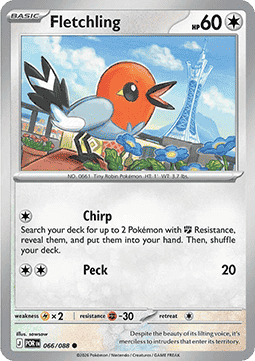Fletchling 066/088 — Perfect Order (English Pokémon TCG card)