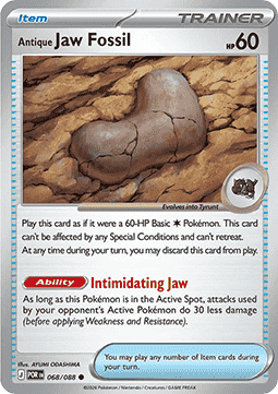 Antique Jaw Fossil 068/088 — Perfect Order (English Pokémon TCG card)