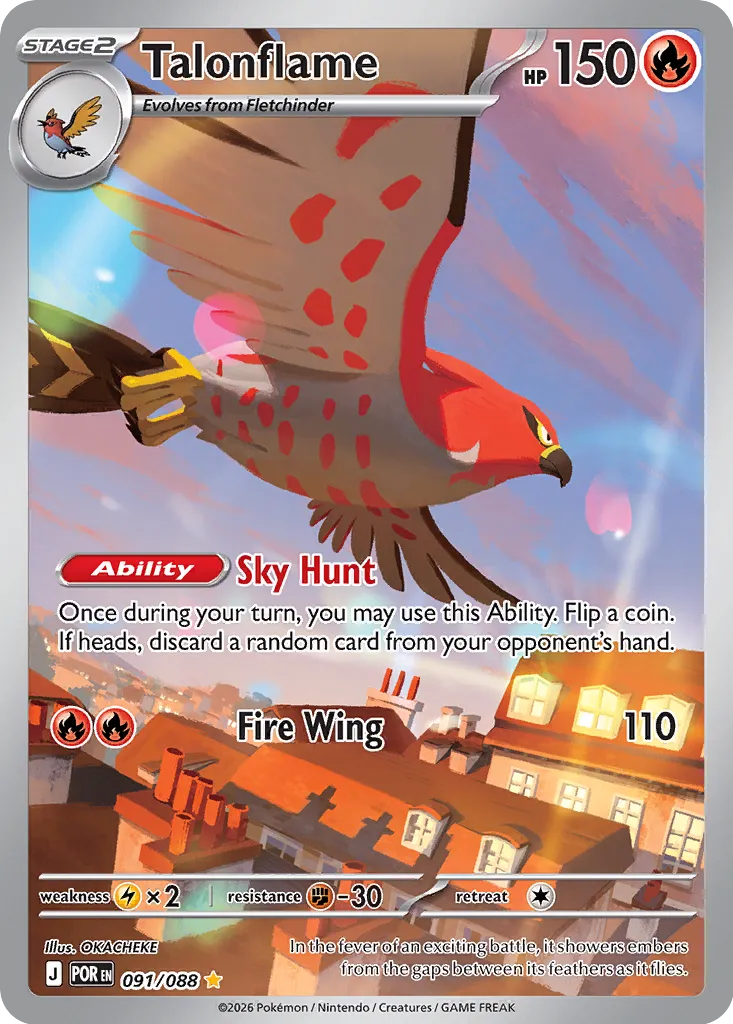 Talonflame 091/124 — Perfect Order (English Pokémon TCG card)