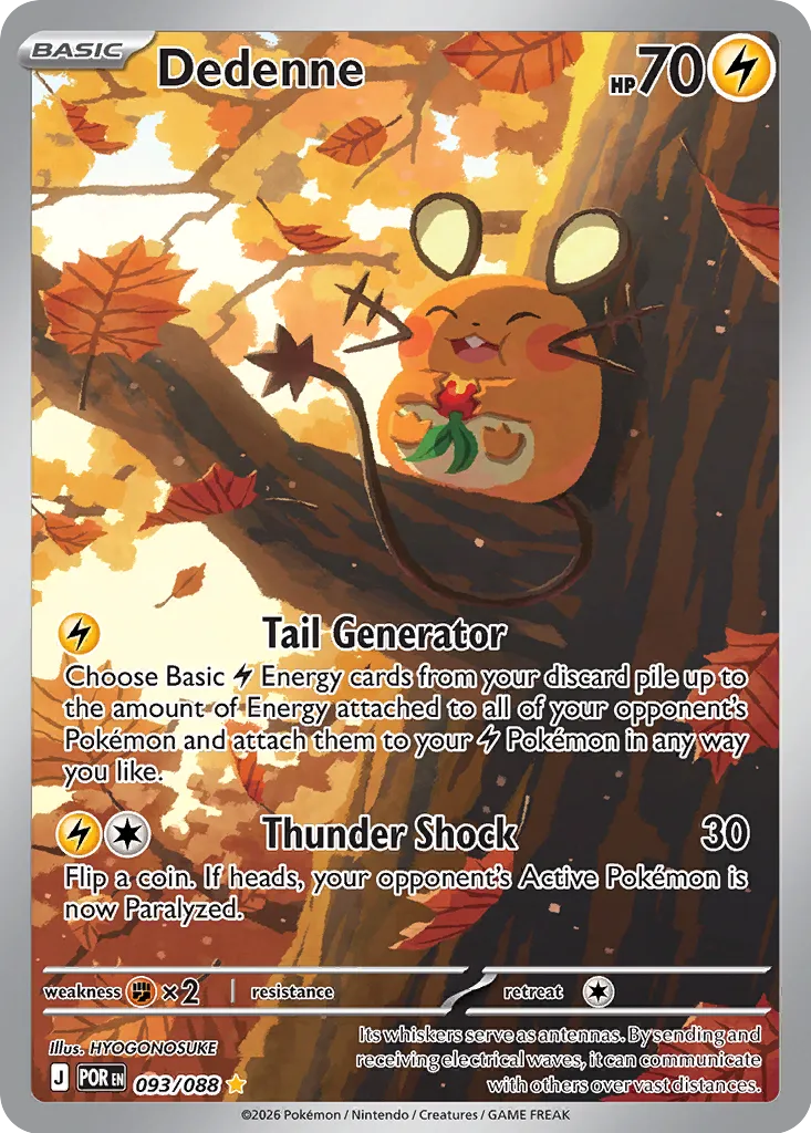 Dedenne 093/124 — Perfect Order (English Pokémon TCG card)