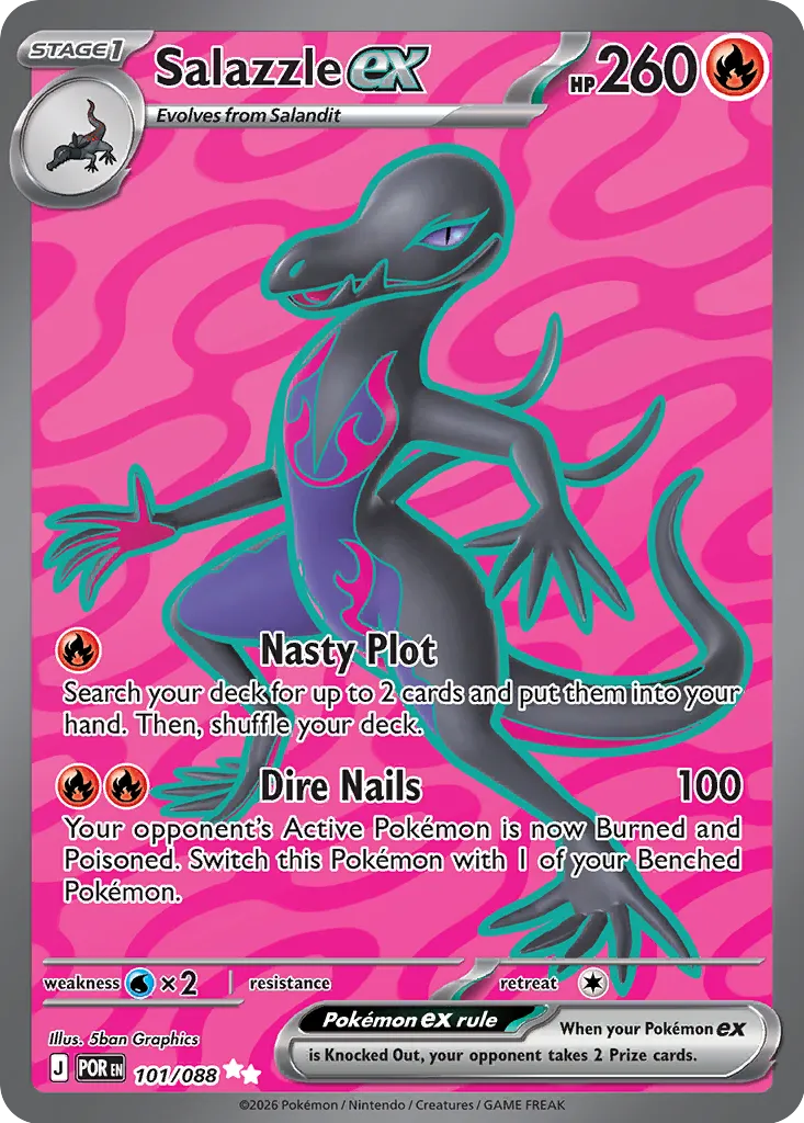 Salazzle ex 101/124 — Perfect Order (English Pokémon TCG card)