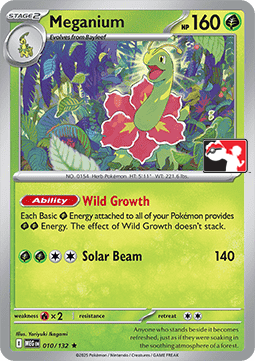 Meganium 010 — Play! Pokemon Prize Pack Series Nine (English Pokémon TCG card)